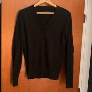 Black v-neck sweater